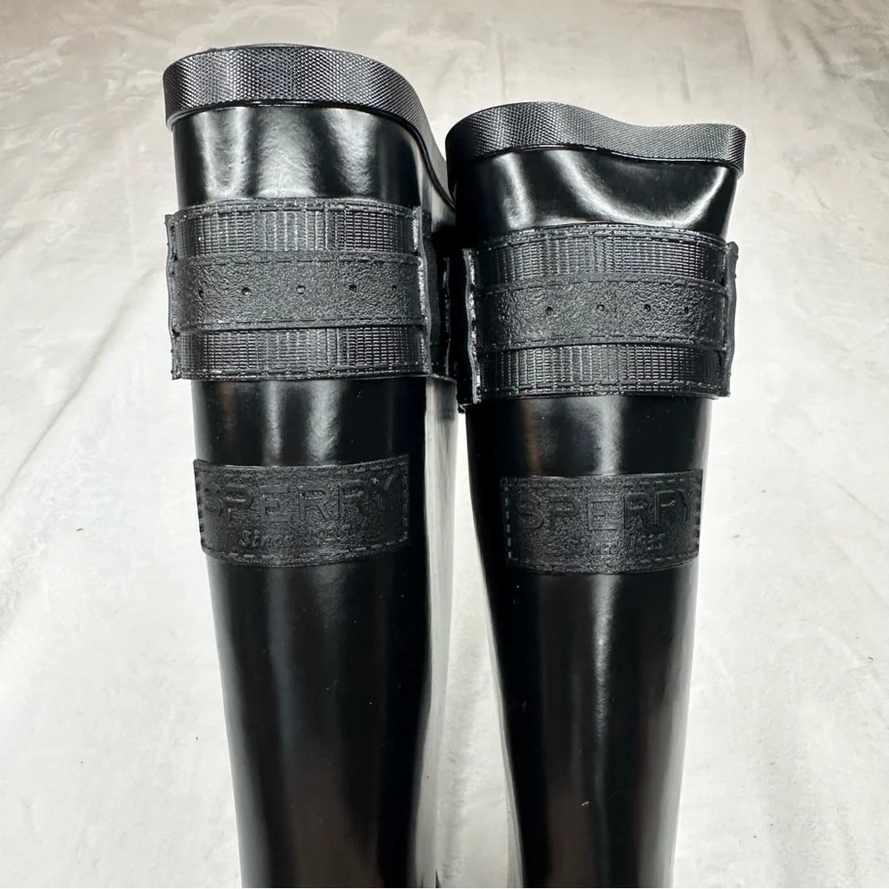 Sperry Walker Atlantic Rain Women's Black Casual Boots‎ STS82562 Sz 5 ~ Nwob